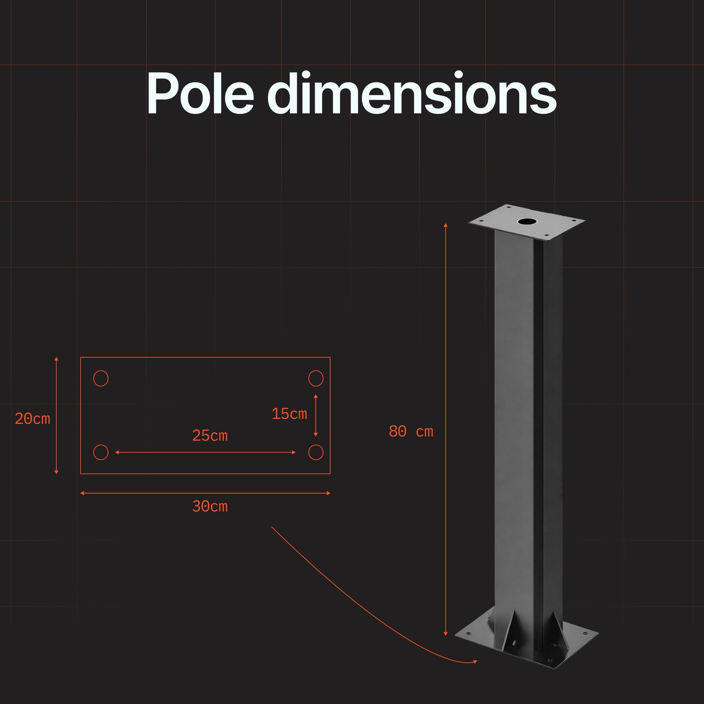 Poteau pour AMP-BOX