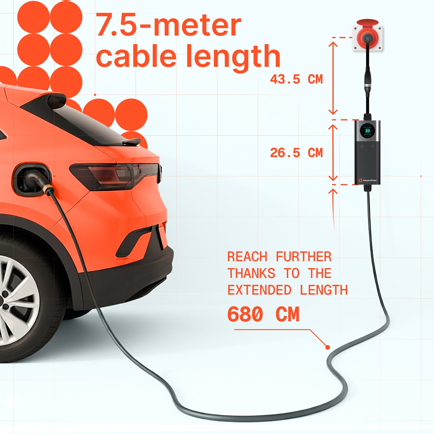 Chargeur portable Q11 PRO (16A, Type 2, 11kW) + 2x adaptateurs