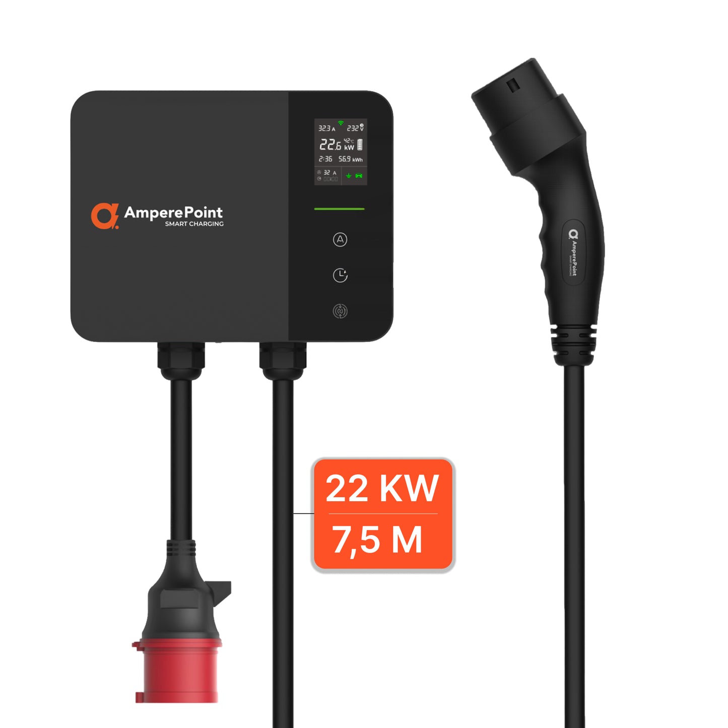 Chargeur EV Wallbox PRIME 22 kW + Prise