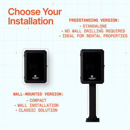 Armoire métallique pour chargeur de véhicule électrique AMP-BOX avec poteau 