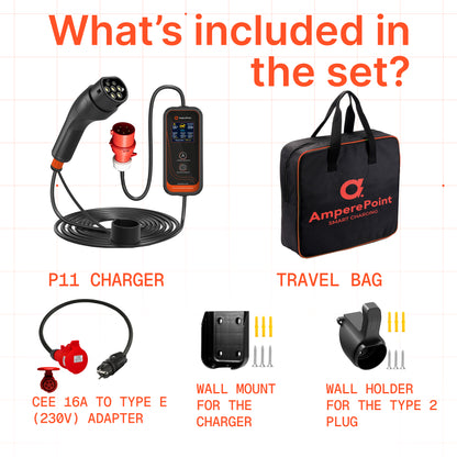 Chargeur portable P11 (16A, Type 2, 11kW)