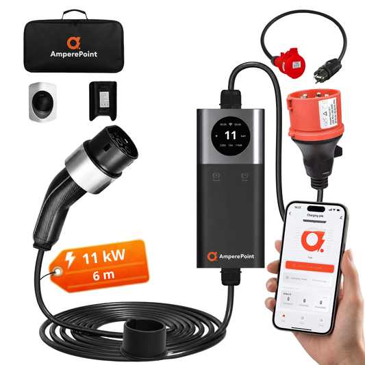 Chargeur portable Q11 (16A, Type 2, 11kW) + Adaptateur CEE16A-Schuko