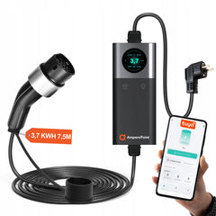 Chargeur portable Q37 (16A, Type 2, 3,7 kW) WiFi, 7,5 mètres